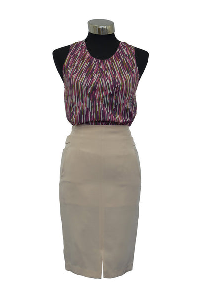 Corisha Side Belted Tailored Skirt