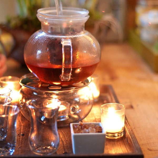 Glass Teapot and Warmer